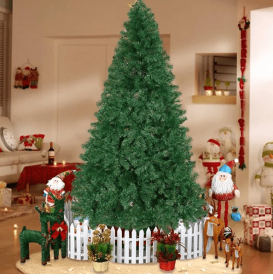 10' Premium Spruce Christmas Tree W/Metal Stand;  Green