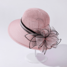 Flower Decor Sun Hat For Women Ladies Girls New Year Presents Christmas Valentine's Gift For Her