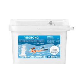 3-inch Swimming Pool Chlorine Tablets, Long-lasting Use, Slow Dissolving, Individually Wrapped, ≥50% Available Chlorine, 5Lbs/11pcs
