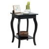 Accent Sofa End Side Table - Black