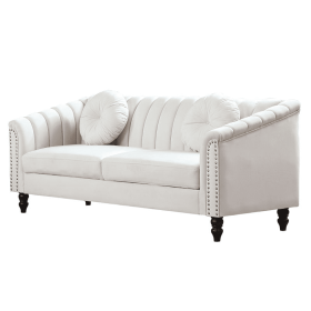 Beige Lint Sofa Set - Beige