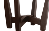 Mid-Century Modern End Table - Sleek Ebony and Cordovan Finish - Form, Function, and Elegance