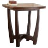Mid-Century Modern End Table - Sleek Ebony and Cordovan Finish - Form, Function, and Elegance