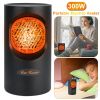 300W Portable Electric Heater Mini Heating Unit Fan Portable Floor Desktop Air Fan Heater - Black