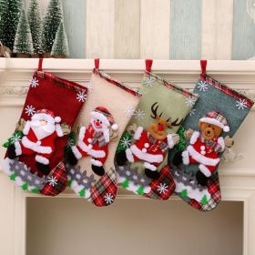 Christmas Decoration Supplies Santa Claus Small Socks Christmas Tree Hanging Christmas Stockings Gift Bags Christmas Bags