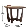 Mid-Century Modern End Table - Sleek Ebony and Cordovan Finish - Form, Function, and Elegance
