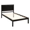 Adult Metal Double Bed Full Bedroom Furniture Set Steel And Wood Platform Bed Frame With Wood Slat Support and Headboard