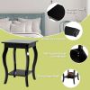 Accent Sofa End Side Table - Black