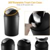 Bathroom Accessories Set 6 Pcs Bathroom Set Ensemble Complete Soap Dispenser Toothbrush Holder - Black