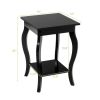 Accent Sofa End Side Table - Black