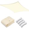 13'x19' Rectangle Sun Shade Sail/ Rice White