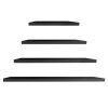 4pcs White Floating Wood Wall Shelves Storage Rack Bookcase for Kitchen Bathroom - Black