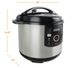 MegaChef 12 Quart Steel Digital Pressure Cooker with 15 Presets and Glass Lid - 71270000658
