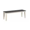 Dining Room Furniture 1pc Bench Only Dual Tone Design Antique White / Gray Solid wood