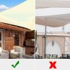 13'x19' Rectangle Sun Shade Sail/ Rice White