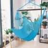 Caribbean Large Hammock Chair Swing Seat Hanging Chair with Tassels Tan  XH - Light Blue