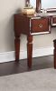 Luxurious Majestic Classic Cherry Color Vanity Set w Stool 3- Storage Drawers 1pc Bedroom Furniture Set Tri-Fold Mirror
