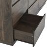 Mid-Century Modern 9 Drawers Dresser,Dark Brown - MDF - Dark Brown