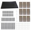 10 Tiers DIY Shoe Cabinet Dustproof Easy Assemble Tidy Shoe Rack Non-Woven Fabric Holding 27 Pair Shoes Brown - Black