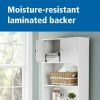 White 23 in. W Bathroom Space Saver Cabinet with 3 Fixed Shelves,over the Toilet Storage