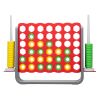 Jumbo 4-to-Score Game Set;  Giant Connect 4 with 42 Rings;  Indoor Outdoor Game Set for Kids and Adults - red+gray+yellow+green