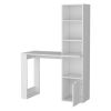 Peterson Computer Desk with 4-Tier Bookcase and 1-Door Cabinet Black