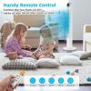42 Inch 80 Degree Tower Fan with Smart Display Panel and Remote Control - white