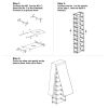 10 Tiers DIY Shoe Cabinet Dustproof Easy Assemble Tidy Shoe Rack Non-Woven Fabric Holding 27 Pair Shoes Brown - Black