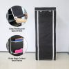 10 Tiers DIY Shoe Cabinet Dustproof Easy Assemble Tidy Shoe Rack Non-Woven Fabric Holding 27 Pair Shoes Brown - Black