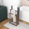 Metal Freestanding Towel Rack 3 Tiers Hand Towel Holder Organizer for Bathroom Accessories RT - Brown