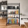 Simple Deluxe Heavy Duty 5-Shelf Shelving Unit, 29" D x 14"W x 61" H, 5 Tier, Black