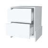 Ralston 2-Drawer Nightstand in Black
