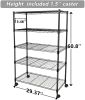 Simple Deluxe Heavy Duty 5-Shelf Shelving Unit, 29" D x 14"W x 61" H, 5 Tier, Black