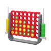 Jumbo 4-to-Score Game Set;  Giant Connect 4 with 42 Rings;  Indoor Outdoor Game Set for Kids and Adults - red+gray+yellow+green