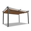 13 x 10 Ft Outdoor Patio Retractable Pergola With Canopy Sun shelter Pergola for Gardens,Terraces,Backyard