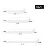 4pcs White Floating Wood Wall Shelves Storage Rack Bookcase for Kitchen Bathroom - Black