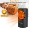 300W Portable Electric Heater Mini Heating Unit Fan Portable Floor Desktop Air Fan Heater - Black