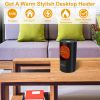 300W Portable Electric Heater Mini Heating Unit Fan Portable Floor Desktop Air Fan Heater - Black
