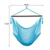 Caribbean Large Hammock Chair Swing Seat Hanging Chair with Tassels Tan  XH - Light Blue