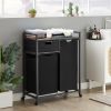 JHX Laundry Basket, Laundry Hamper with Drawer, 2 Laundry Sorter, with 2 Bags, 1 Storage Rack, (Rustic Brown,28.15''L*13''W*35.8''H)