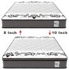 10-Inch White Brand Hybrid Mattress Made In USA - Queen - as Pic
