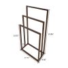 Metal Freestanding Towel Rack 3 Tiers Hand Towel Holder Organizer for Bathroom Accessories RT - Brown